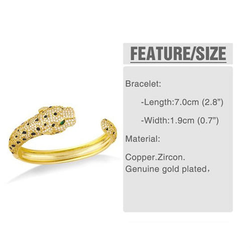 18K Gold Plated Lion Bracelet - Sweetheart Jewel
