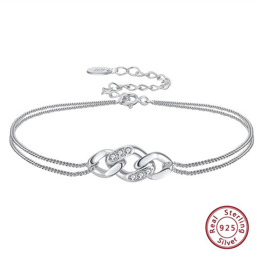 Adjustable Layered Charm Bracelet - Sweetheart Jewel