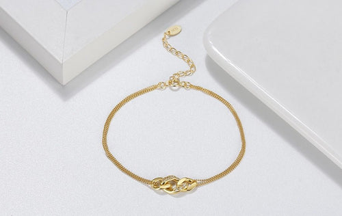 Adjustable Layered Charm Bracelet - Sweetheart Jewel