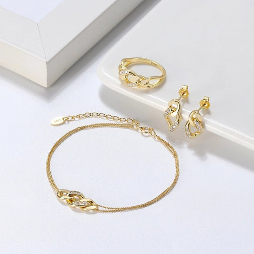 Adjustable Layered Charm Bracelet - Sweetheart Jewel