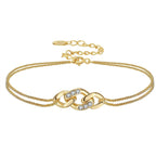 Adjustable Layered Charm Bracelet - Sweetheart Jewel