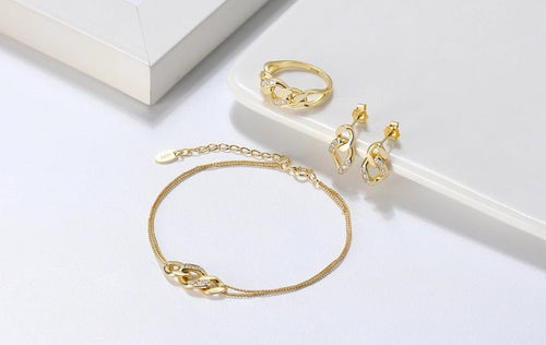 Adjustable Layered Charm Bracelet - Sweetheart Jewel