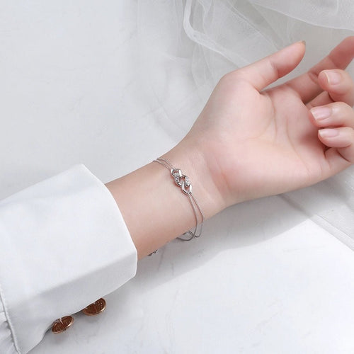 Adjustable Layered Charm Bracelet - Sweetheart Jewel