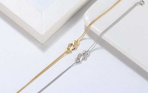 Adjustable Layered Charm Bracelet - Sweetheart Jewel