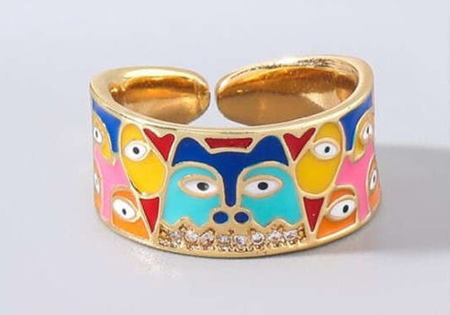 Adorable Cartoon Prints Unique Design Party Fashion Ring - Sweetheart Jewel