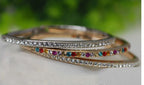 Austrian Crystal 18k Gold Plated Thin Bracelet - Sweetheart Jewel