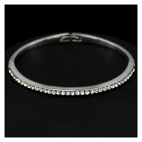 Austrian Crystal 18k Gold Plated Thin Bracelet - Sweetheart Jewel