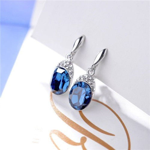 Austrian Crystal Water - drop Earrings - Sweetheart Jewel