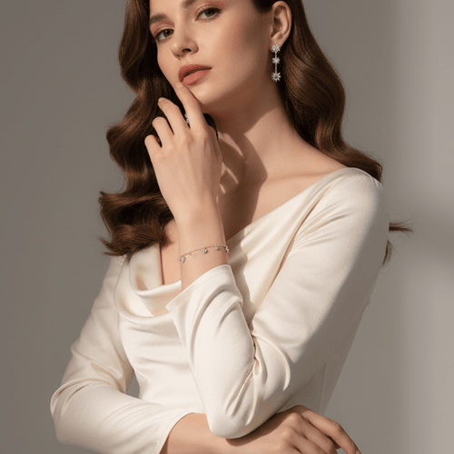 Blooming Grace Chrysanthemum Bracelet – 925 Sterling Silver - Sweetheart Jewel