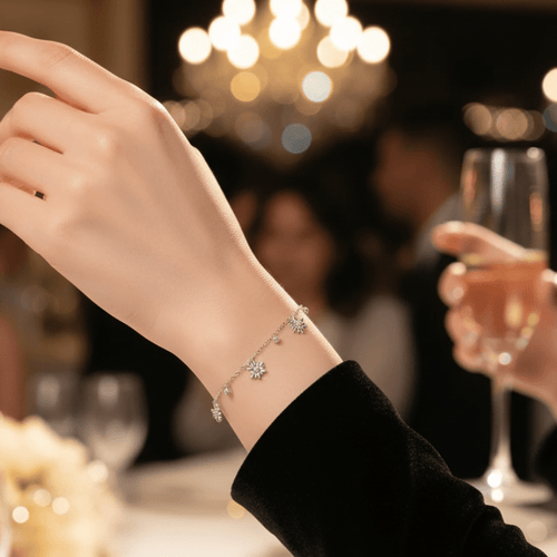 Blooming Grace Chrysanthemum Bracelet – 925 Sterling Silver - Sweetheart Jewel