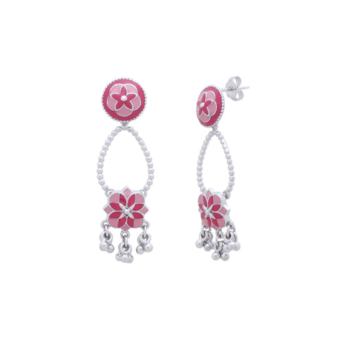 Blooming Mosaic Chandelier Earrings - Sweetheart Jewel