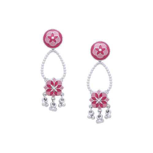 Blooming Mosaic Chandelier Earrings - Sweetheart Jewel