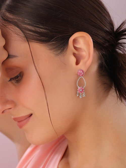 Blooming Mosaic Chandelier Earrings - Sweetheart Jewel