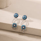 Blooming Mosaic Chandelier Earrings - Sweetheart Jewel