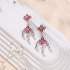 Blush Rosette Drop Earrings - Sweetheart Jewel