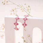 Blush Rosette Hoop Earrings - Sweetheart Jewel