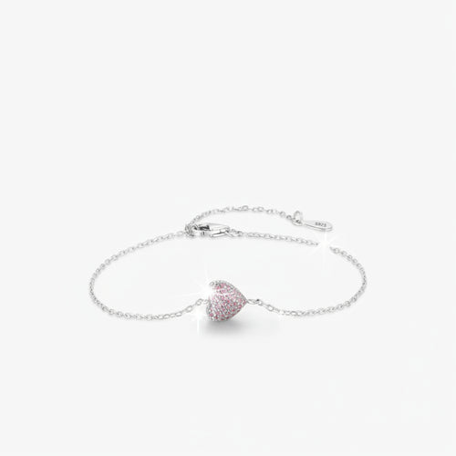Blushing Heart Promise Bracelet – 925 Sterling Silver - Sweetheart Jewel