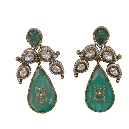 Celebrity Inspired Moissanite Gold Plated Earring - Sweetheart Jewel