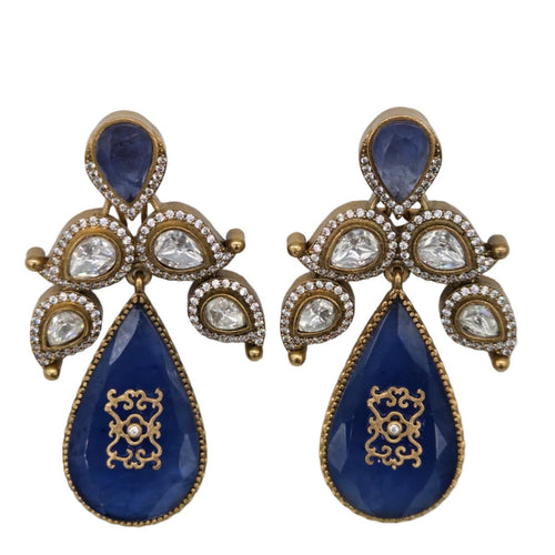 Celebrity Inspired Moissanite Gold Plated Earring - Sweetheart Jewel