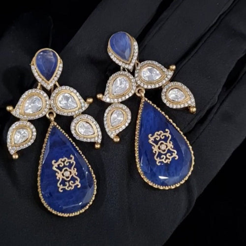 Celebrity Inspired Moissanite Gold Plated Earring - Sweetheart Jewel