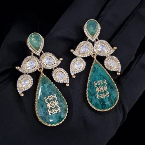 Celebrity Inspired Moissanite Gold Plated Earring - Sweetheart Jewel