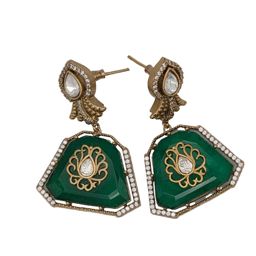 Celebrity Inspired Moissanite Queen Earring - Sweetheart Jewel