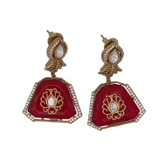 Celebrity Inspired Moissanite Queen Earring - Sweetheart Jewel