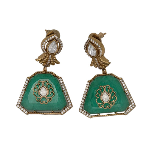 Celebrity Inspired Moissanite Queen Earring - Sweetheart Jewel