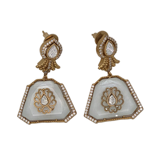 Celebrity Inspired Moissanite Queen Earring - Sweetheart Jewel