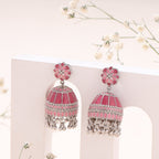 Coral Charm Tower Jhumka Earrings - Sweetheart Jewel