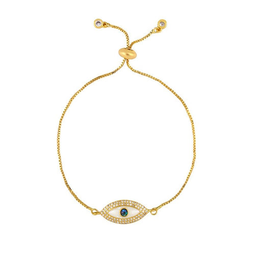 Creative Evil Eyes Design 14K Bracelet - Sweetheart Jewel