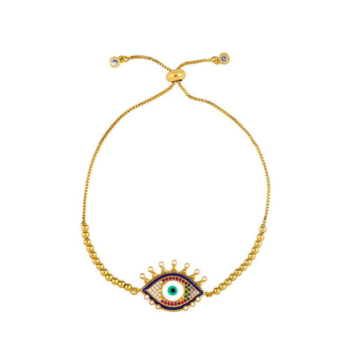 Creative Evil Eyes Design 14K Bracelet - Sweetheart Jewel