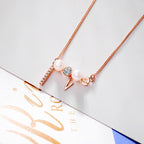 Creativity Love with Pearl Pendant Necklace - Sweetheart Jewel