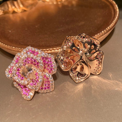 Cute Queen Bridal Floral Ear Studs - Sweetheart Jewel