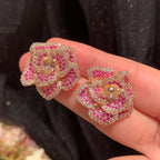 Cute Queen Bridal Floral Ear Studs - Sweetheart Jewel