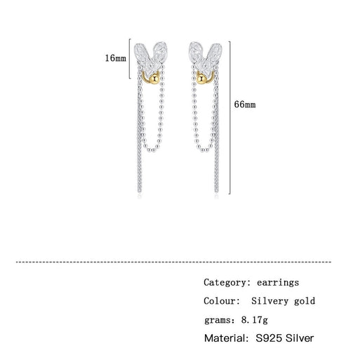 Dazzling Heart Sterling Silver Drop Earrings - Sweetheart Jewel