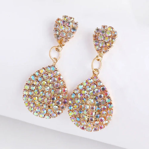 Dew Kiss Rhinestone Drop Earrings - Sweetheart Jewel