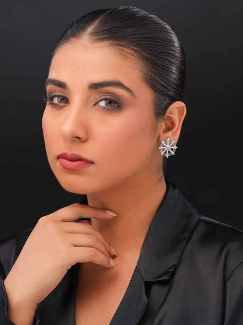 Dharma Wheel Stud Earrings - Sweetheart Jewel