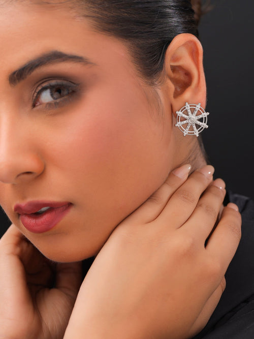 Dharma Wheel Stud Earrings - Sweetheart Jewel