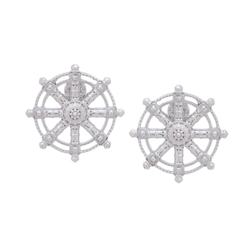 Dharma Wheel Stud Earrings - Sweetheart Jewel