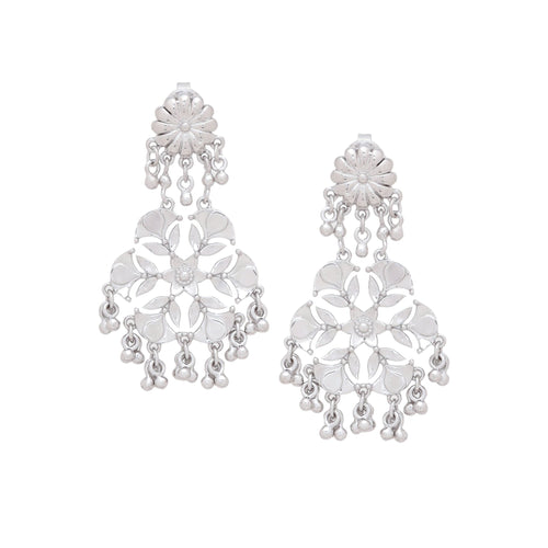 Divine Diya Blossom Chandelier Earrings - Sweetheart Jewel