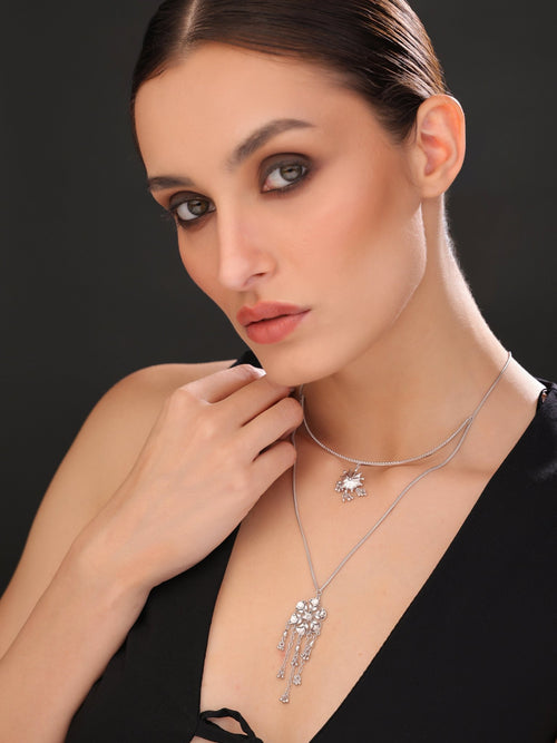 Divine Diya Blossom Necklace - Sweetheart Jewel