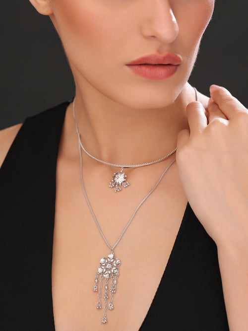 Divine Diya Blossom Necklace - Sweetheart Jewel