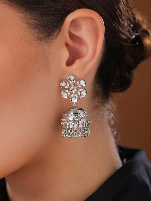 Diya Dreamcatcher Jhumka Earrings - Sweetheart Jewel