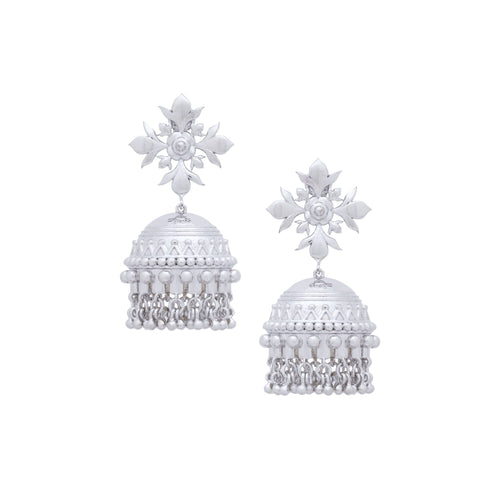 Dreamcatcher Lotus Jhumka Earrings - Sweetheart Jewel