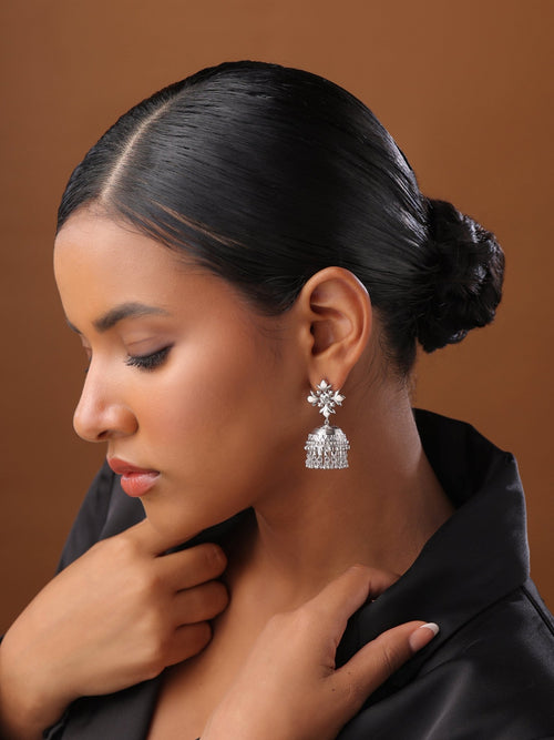 Dreamcatcher Lotus Jhumka Earrings - Sweetheart Jewel