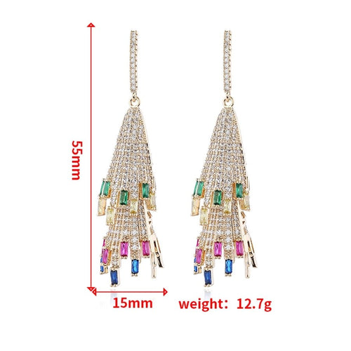 Elegant Ethnic Style Streetwear Tassel Drop Earrings - Sweetheart Jewel