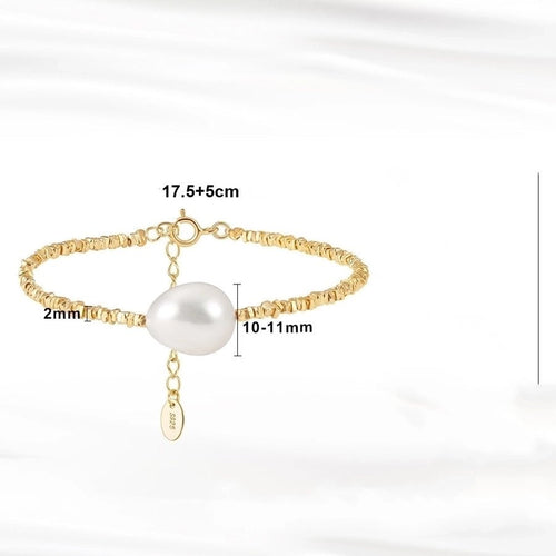 Elegant Freshwater Pearl Sterling Silver Bracelets - Sweetheart Jewel