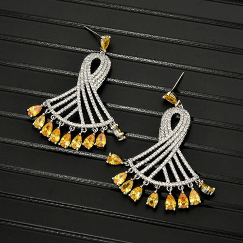 Elegant Glam Flower Drop Earring - Sweetheart Jewel