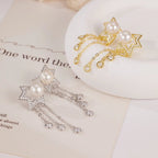 Elegant Glam Luxurious Star Tassel Drop Earrings - Sweetheart Jewel